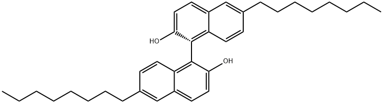 (1R)-6,6'-二辛基[1,1'-二萘]-2,2'-二醇 结构式