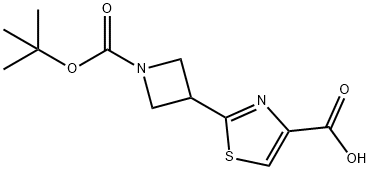 2-(1-(TERT-BUTOXYCARBONYL)AZETIDIN-3-YL)THIAZOLE-4-CARBOXYLIC ACID 结构式