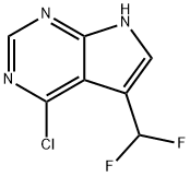 4-Chloro-5-(difluoromethyl)-7H-pyrrolo[2,3-d]pyrimidine 结构式
