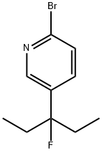 2-溴-5-(3-氟-3-戊基)吡啶 结构式