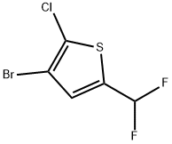 3-Bromo-2-chloro-5-(difluoromethyl)thiophene 结构式