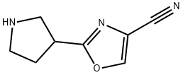 2-(pyrrolidin-3-yl)-1,3-oxazole-4-carbonitrile 结构式