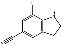 7-氟吲哚啉-5-甲腈 结构式