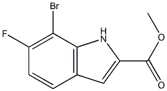 methyl 7-bromo-6-fluoro-1H-indole-2-carboxylate 结构式