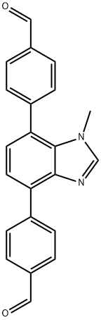 4,4'-(1-methyl-1H-benzo[d]imidazole-4,7-diyl)dibenzaldehyde 结构式