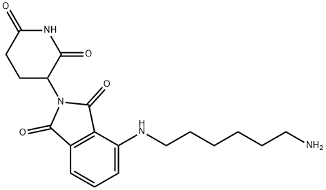 4-[(6-Aminohexyl)amino]-2-(2,6-dioxopiperidin-3-yl)isoindoline-1,3-dione HCl 结构式