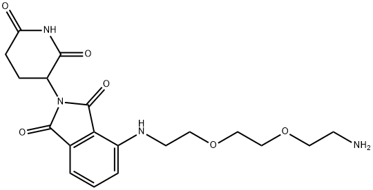 4-((2-(2-(2-氨基乙氧基)乙氧基)乙基)氨基)-2-(2,6-二氧代-哌啶-3-基)异吲哚-1,3-二酮 结构式