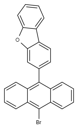 3-(10-溴-9-蒽基)-二苯并呋喃 结构式