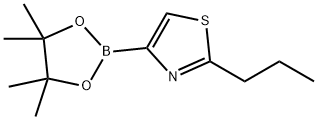 2-propyl-4-(4,4,5,5-tetramethyl-1,3,2-dioxaborolan-2-yl)thiazole 结构式