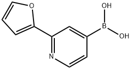 (2-(furan-2-yl)pyridin-4-yl)boronic acid 结构式