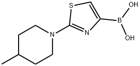 2-(4-METHYLPIPERIDIN-1-YL)THIAZOLE-4-BORONIC ACID 结构式