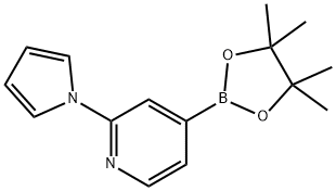 2-(1H-pyrrol-1-yl)-4-(4,4,5,5-tetramethyl-1,3,2-dioxaborolan-2-yl)pyridine 结构式