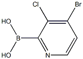 4-Bromo-3-chloropyridine-2-boronic acid 结构式