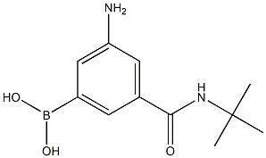 3-氨基-5-(叔丁基氨基羰基)苯基硼酸 结构式