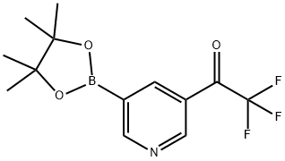 2,2,2-trifluoro-1-(5-(4,4,5,5-tetramethyl-1,3,2-dioxaborolan-2-yl)pyridin-3-yl)ethanone 结构式