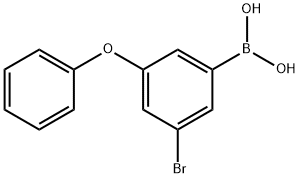 3-Bromo-5-phenoxyphenylboronic acid 结构式