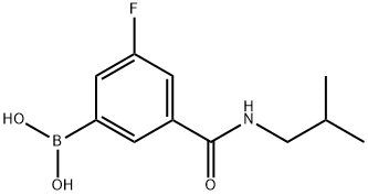 3-氟-5-(异丁基氨基甲酰基)苯硼酸 结构式