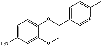 3-甲氧基-4-[(6-甲基-3-吡啶基)甲氧基]苯胺 结构式