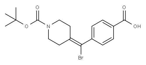 4-[BROMO(4-CARBOXYPHENYL)METHYLENE]PIPERIDINE-1-CARBOXYLIC ACID TERT-BUTYL ESTER 结构式