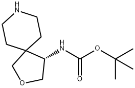 Tert-Butyl (S)-(2-oxa-8-azaspiro[4.5]decan-4-yl)carbamate 结构式