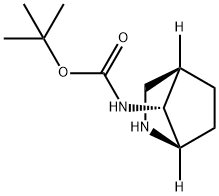 叔丁基(1R,4R,7R)-2-氮杂双环[2.2.1]庚-7-基氨基甲酸酯 结构式