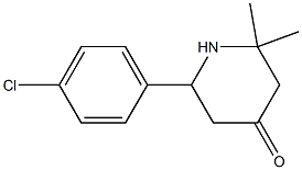 6-(4-氯苯基)-2,2-二甲基哌啶-4-酮 结构式