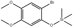 (2-溴-4,5-二甲氧基苯氧基)三甲基硅烷 结构式