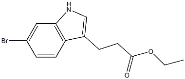 3-(6-溴-3-吲哚基)丙酸乙酯 结构式