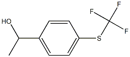 1-{4-[(三氟甲基)巯基]苯基}乙烷-1-醇 结构式