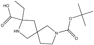 2-(叔丁基)8-乙基2,7-二氮杂螺[4.4]壬烷-2,8-二羧酸酯 结构式