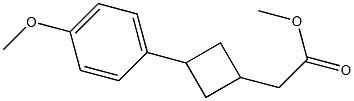methyl 2-(3-(4-methoxyphenyl)cyclobutyl)acetate 结构式