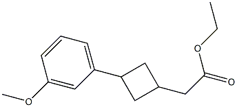 ethyl 2-(3-(3-methoxyphenyl)cyclobutyl)acetate 结构式