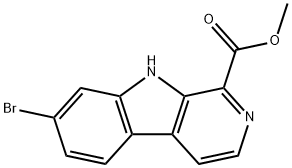 7-溴-9H-吡啶并[3,4-B]吲哚-1-羧酸甲酯 结构式