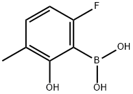 2-羟基-6-氟-3-甲基苯硼酸 结构式