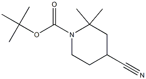 tert-butyl 4-cyano-2,2-dimethylpiperidine-1-carboxylate 结构式