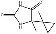 5-甲基-5-(1-甲基环丙基)咪唑烷-2,4-二酮 结构式