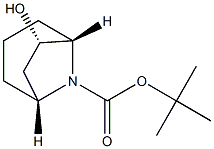 (1R,5S,6S)-6-羟基-8-氮杂双环[3.2.1]辛烷-8-羧酸叔丁酯 结构式