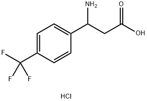 3-AMINO-3-[4-(TRIFLUOROMETHYL)PHENYL]PROPANOIC ACID  HYDROCHLORIDE 结构式