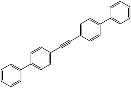 1-苯基-4- [2-(4-苯基苯基)乙炔基]苯 结构式
