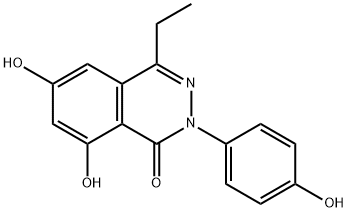 4-ethyl-6,8-dihydroxy-2-(4-hydroxyphenyl)phthalazin-1(2H)-one 结构式