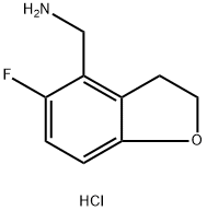 (5-氟-2,3-二氢苯并呋喃-4-基)甲胺盐酸盐 结构式