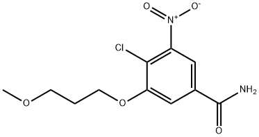 3-(3-甲氧基丙氧基)-4-氯-5-硝基苯甲酰胺 结构式