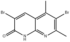 3,6-DIBROMO-5,7-DIMETHYL-1,8-NAPHTHYRIDIN-2-OL 结构式