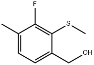 [3-Fluoro-4-methyl-2-(methylsulfanyl)phenyl]methanol 结构式