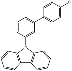 9-(4'-氯[1,1'-联苯]-3-基)-9H-咔唑 结构式