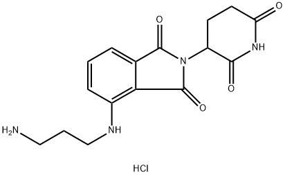4-[(3-Aminopropyl)amino]-2-(2,6-dioxopiperidin-3-yl)isoindoline-1,3-dione HCl 结构式