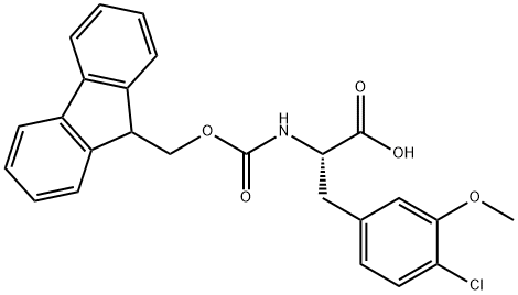 N-Fmoc-3-methoxy-4-chloro-L-phenylalanine 结构式
