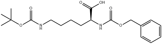 N2-((苄氧基)羰基)-N6-(叔丁氧基羰基)-L-赖氨酸 结构式