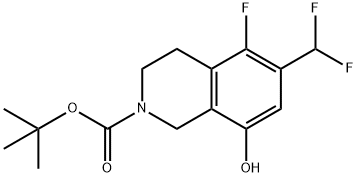 6-(二氟甲基)-5-氟-8-羟基-3,4-二氢异喹啉-2(1H)-羧酸叔丁酯 结构式