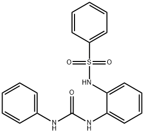 N-(2-(3-苯基脲基)苯基)苯磺酰胺【1304】 结构式